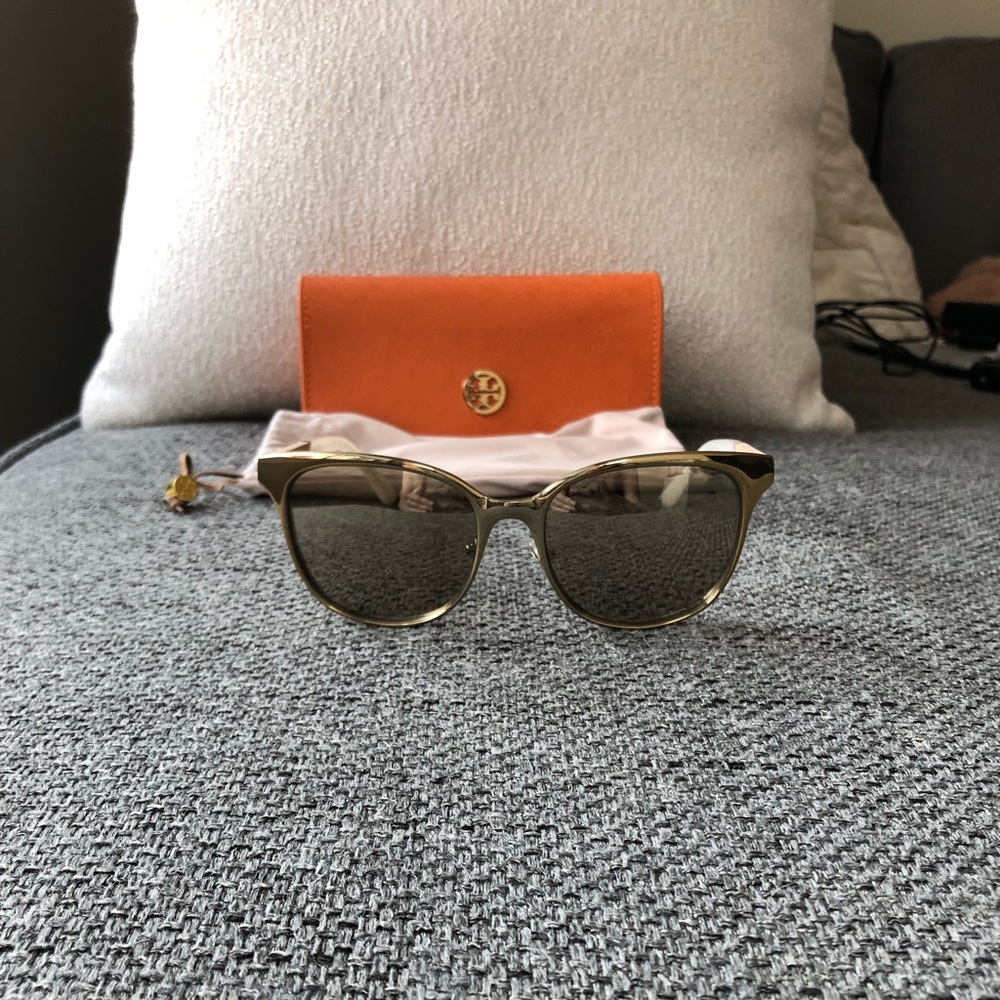 Tory Burch Gold Sunglasses